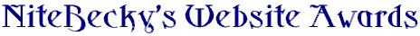 NiteBecky's Web Awards